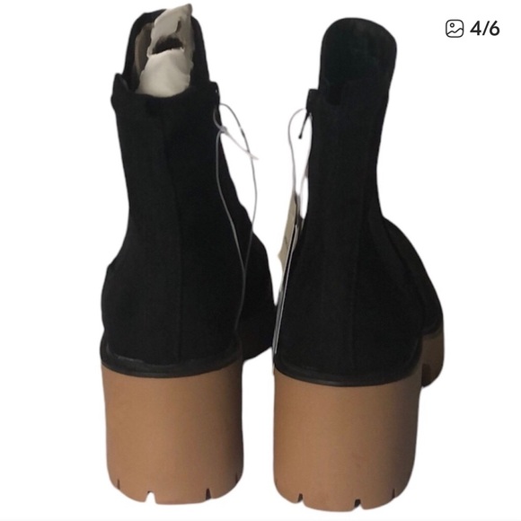 New Women’s Black Crispin Chelsea Boots with Tan Sole - Picture 3 of 6